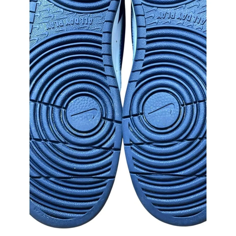 Nike Kids Dunk Mid Navy & White Sneakers Size‎ 5.5Y EU 38 Athletic Shoes